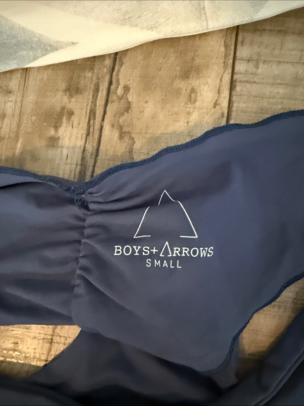 Boys and arrows Two-Piece Women's Swim Set - Cream stingray  Top & Navy Bottom - Picture 3 of 3